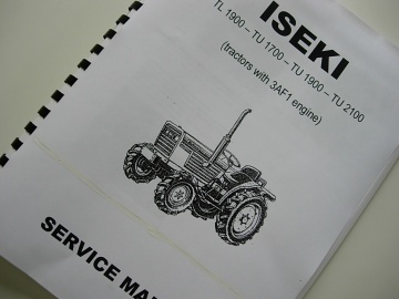 Iseki TU 1700 - TU1900 - TU2100 - TL 1900 - OHNE Motor 3AF1