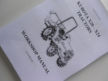 Werkstattbuch Kubota auf Englisch - Kubota : X20, X24
