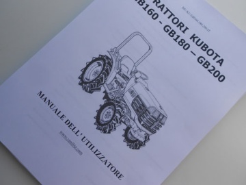 Benutzerhandbuch Kubota auf Italiënisch - Kubota : GB160, GB180, GB200
