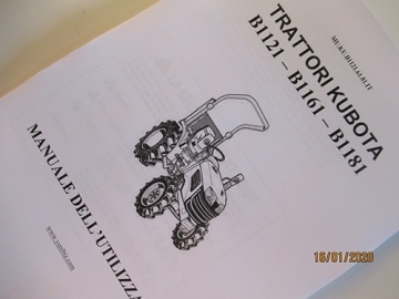 Benutzerhandbuch Kubota auf Italiënisch - Kubota : B1121, B1161, B1181
