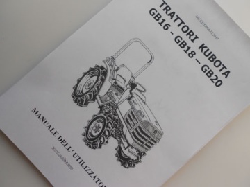 Benutzerhandbuch Kubota auf Italiënisch - Kubota : GB16(F), GB18(F), GB20(F)
