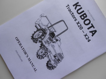 Benutzerhandbuch Kubota auf Englisch - Kubota : X20, X24
