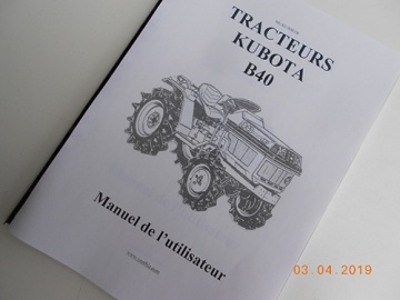 Benutzerhandbuch Kubota auf Französisch - Kubota : B40
