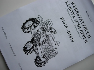 Kubota B1410 - B1610 - 277 Seiten auf Englisch und 36 Seiten auf Deutsch