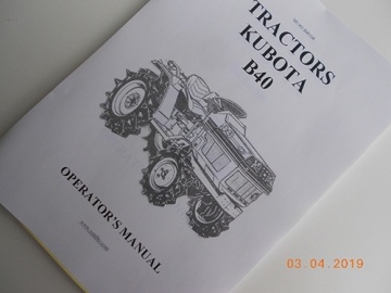 Benutzerhandbuch Kubota auf Englisch - Kubota : B40
