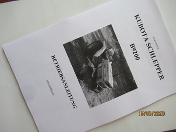 Benutzerhandbuch Kubota auf Deutsch - Kubota : B9200
