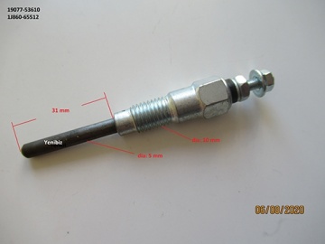 Glühkerze Kubota - Kubota : GL19, GL21, GL23, GL25, GL27, GL32, GL200, GL201, GL220, GL221, GL240, GL241, L2600
