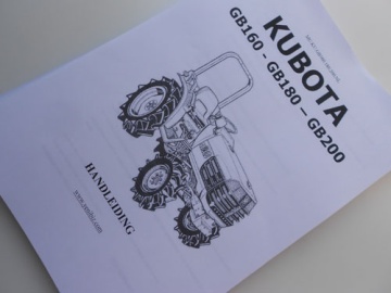 Benutzerhandbuch Kubota auf NL - Kubota : GB160, GB180, GB200

