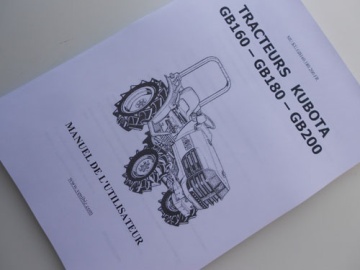 Benutzerhandbuch Kubota auf Französisch - Kubota : GB160, GB180, GB200
