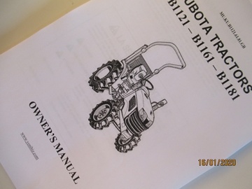 Benutzerhandbuch Kubota auf Englisch - Kubota : B1121, B1161, B1181
