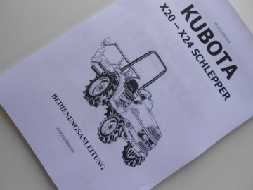 Benutzerhandbuch Kubota auf Deutsch - Kubota : X20, X24
