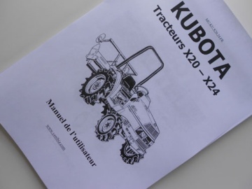 Benutzerhandbuch Kubota auf Französisch - Kubota : X20, X24
