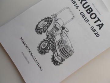 Benutzerhandbuch Kubota auf Deutsch - Kubota : GB16(F), GB18(F), GB20(F)
