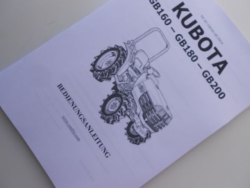 Benutzerhandbuch Kubota auf Deutsch - Kubota : GB160, GB180, GB200
