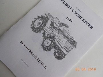 Benutzerhandbuch Kubota auf Deutsch - Kubota : B40
