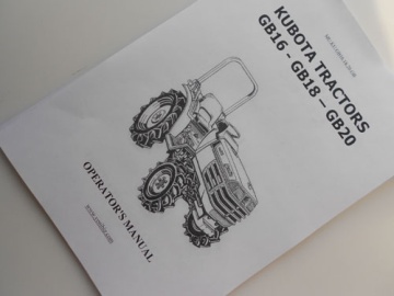 Benutzerhandbuch Kubota auf Englisch - Kubota : GB16(F), GB18(F), GB20(F)
