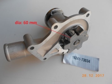 Wasserpumpe Kubota - Kubota : A-155, A-175, A-195, A15, A17, A19, Aste, B72, B92, B1830, GB15, GB16(F), GB18(F), GB20(F), GB150, GB160, GB170, GB180, GB200, GT3, GT5, GT8, KB
