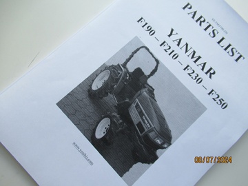Explosionszeichnung und Teileliste Yanmar  - Yanmar : F190, F210, F230, F250
